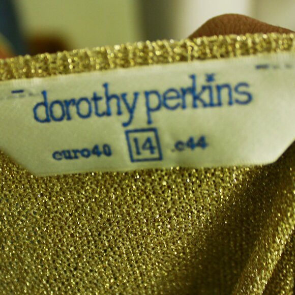 Glimmering Vintage 90s Dorothy Perkins Glitter Crop Top - Picture 3 of 5